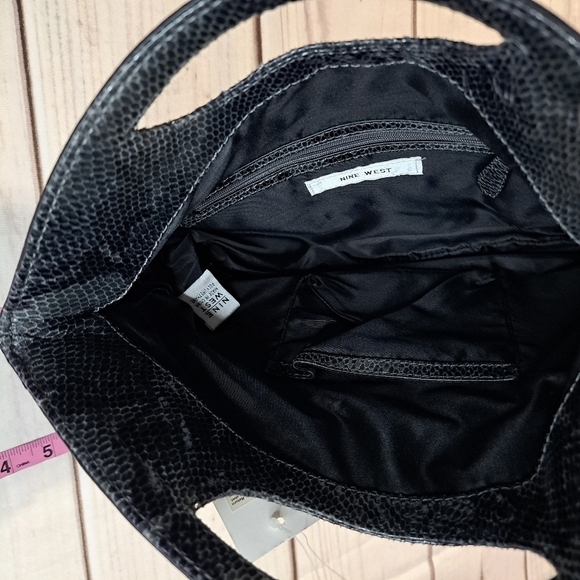 Nine West Snake Print Envelope Purse Hand Bag Fold Em Clutch - Picture 11 of 12